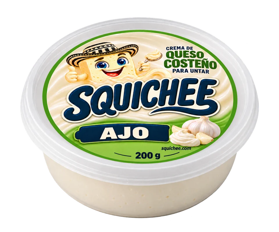Pote Squichee de 200 g, sabor Ajo