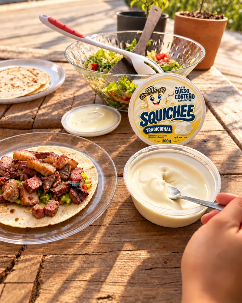Una mesa para compartir Squichee.